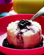 Черничный рисовый пудинг