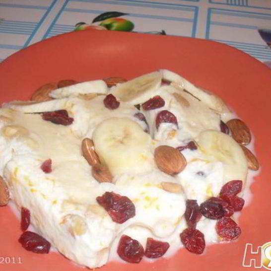 Рецепт французского шоколадного террина с бананом и клюквой