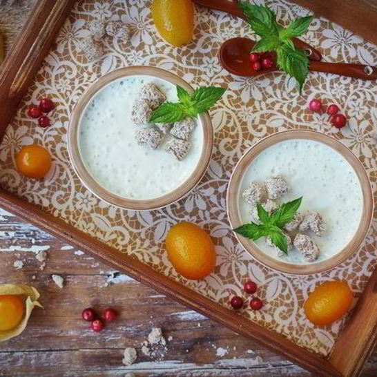 Рецепт йогурта из козьего молока с апельсином и отрубями