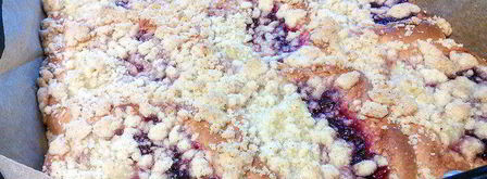 клубничные бухтельн с ванильным пудингом и штрейзелем. Шаг 14