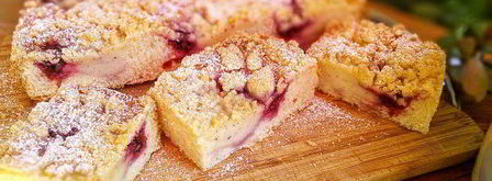 клубничные бухтельн с ванильным пудингом и штрейзелем. Шаг 15