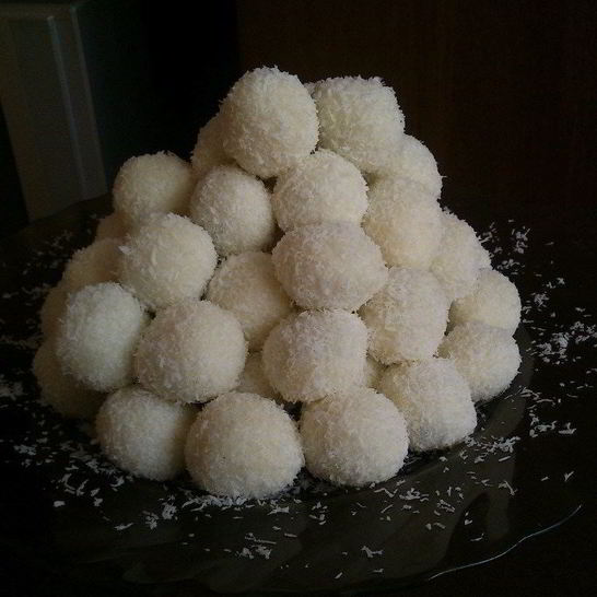 Рецепт кокосовых конфет с изюмом