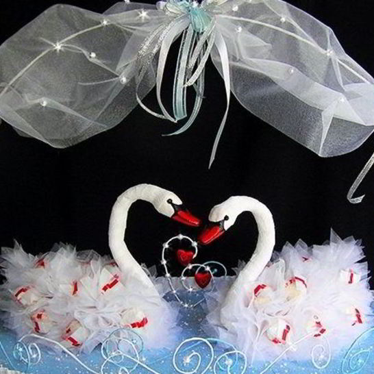 Рецепт лебедей из конфет