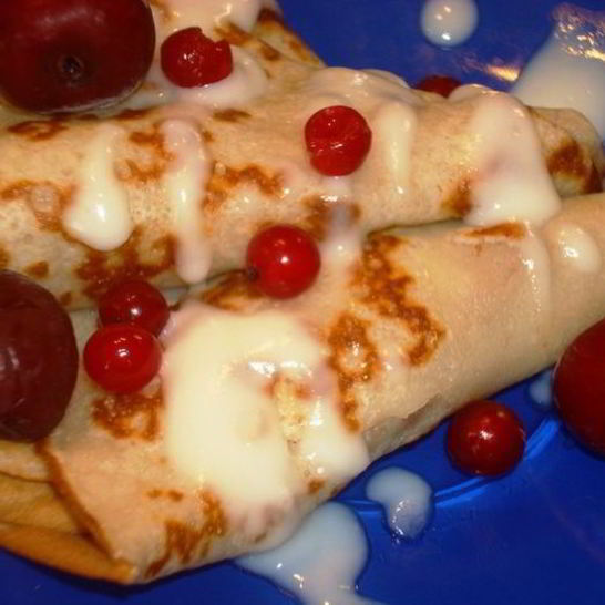 Рецепт банановых блинчиков с восхитительным ванильным заварным кремом на масленицу