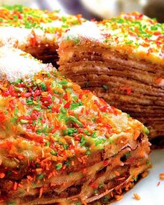 Каравай из блинчиков с кремом