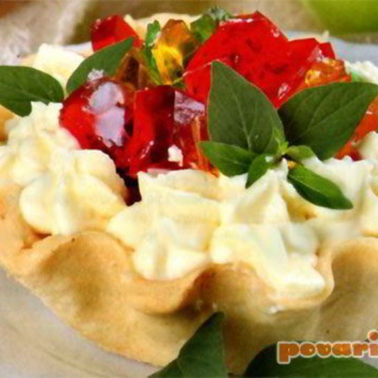 Рецепт корзиночек с кремом