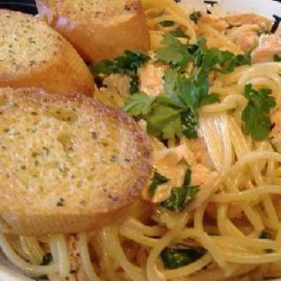 Рецепт кремовой пасты с лососем