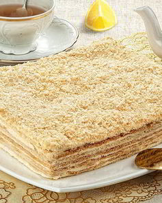 Песочные коржи с заварным кремом