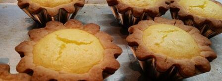 песочные корзиночки с творогом и белковым кремом. Шаг 4