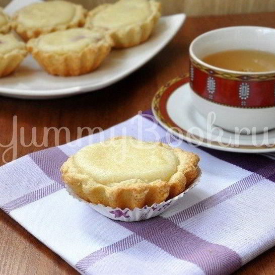 Рецепт песочных корзиночек с творожным кремом