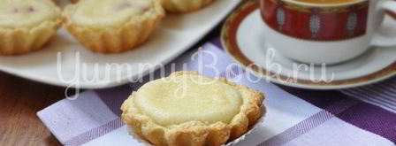 песочные корзиночки с творожным кремом. Шаг 8