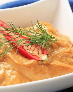 Постный сырный крем с красным перцем