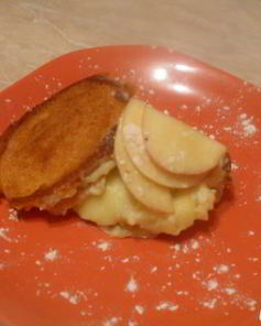 Пудинг из булочки с кремом