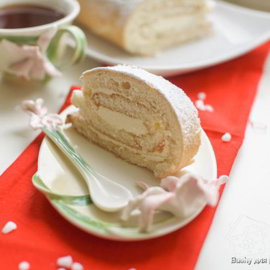 Рецепт рулета с творожным кремом по госту