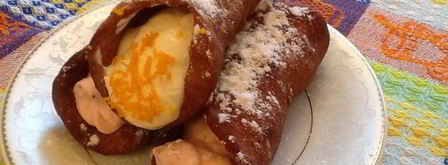 сицилийские канноли с рикоттой и сливочно-клубничным кремом. Шаг 9