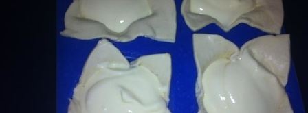 слоеные корзиночки с кремом и малиной. Шаг 5