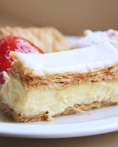 Слоеные полоски с кофейным кремом