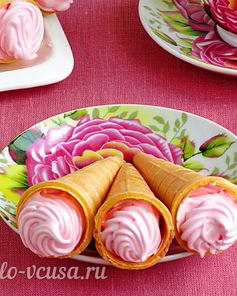 Вафельные рожки с кремом
