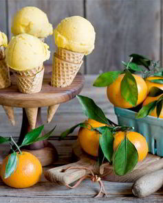 Домашнее мандариновое мороженое