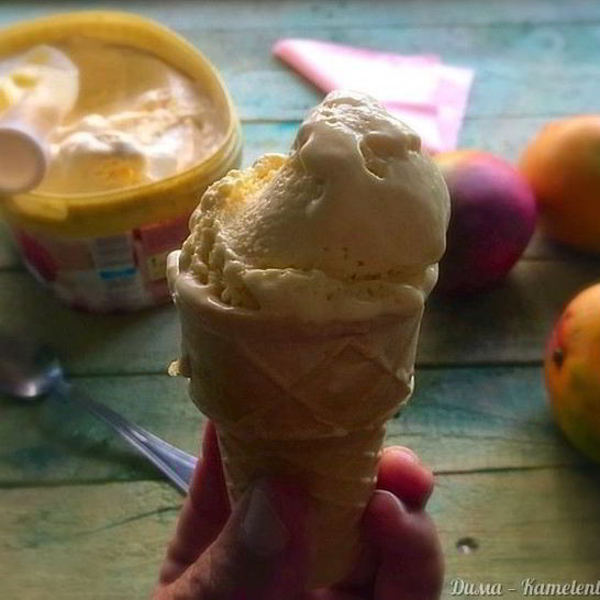 Рецепт домашнего мангового мороженого