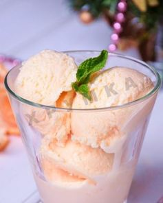 Легкое домашнее мороженое мандариновое