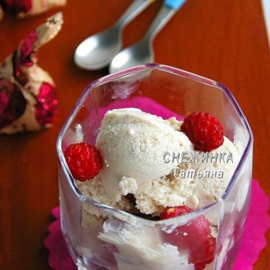 Рецепт легкого творожного мороженого с бананом