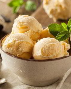 Мандариновое мороженое со сгущенным молоком