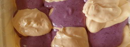 мангово-черничное мороженое с конфетами рафаэлло с шоколадными шариками. Шаг 14