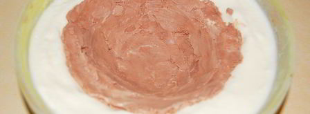 торт-мороженое с консервированными персиками. Шаг 3