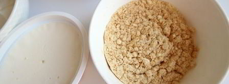 творожное мороженое с мягким грильяжем. Шаг 2