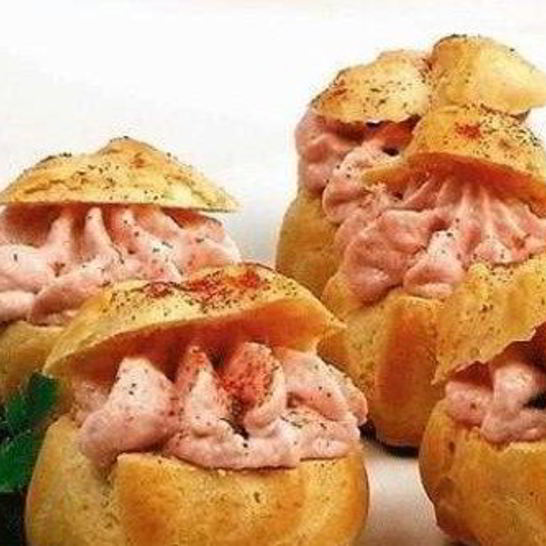 Рецепт булочек с муссом из сыра и ветчины