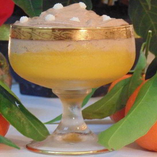Рецепт мандаринового желе с шоколадным муссом