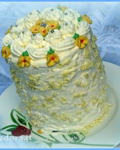 Мильфей с муссом из белого шоколада