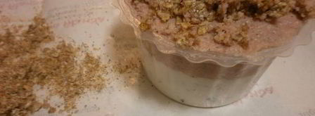 мусс два вкуса из творога и ветчины с инжиром. Шаг 4