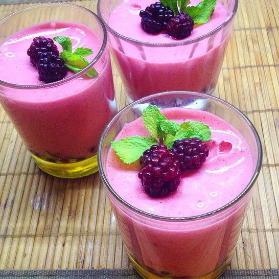 Рецепт мусса из брусники и ежевики