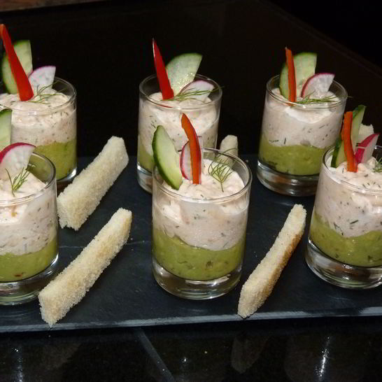 Рецепт рыбного мусса с кремом из авокадо