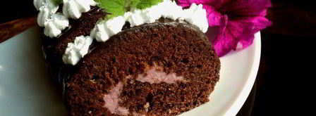 шоколадный рулет с черничным муссом. Шаг 11