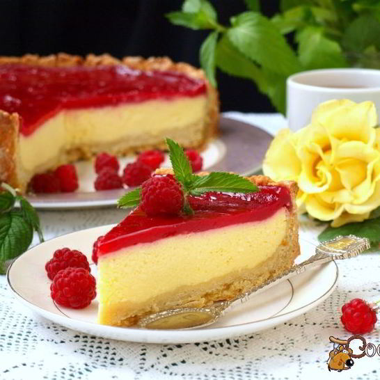 Рецепт творожного чизкейка с малиновым муссом