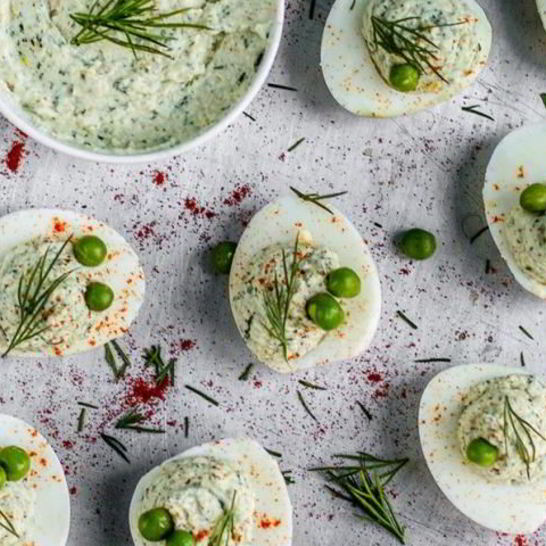 Рецепт яиц с муссом из рыбы