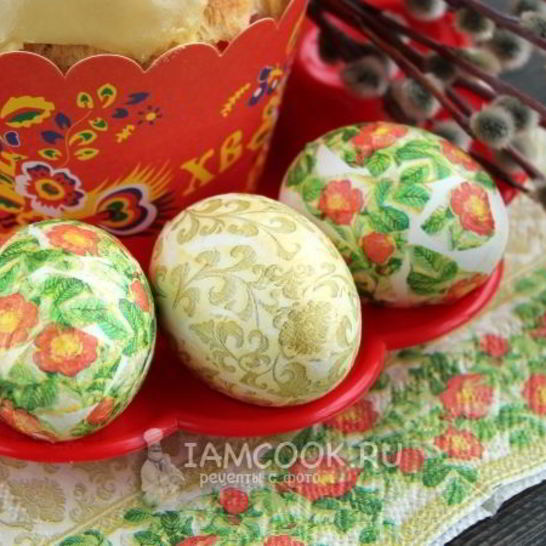Рецепт декупажа пасхальных яиц
