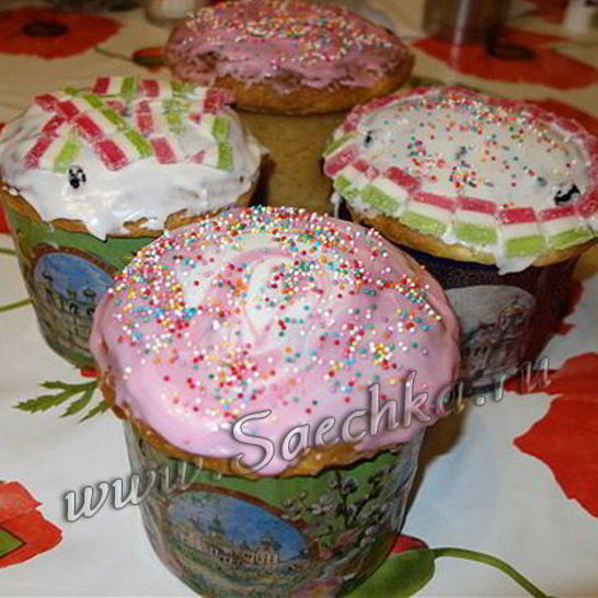 Рецепт куличей на сметане