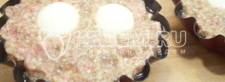 мясное суфле с яйцом пасхальное. Шаг 5