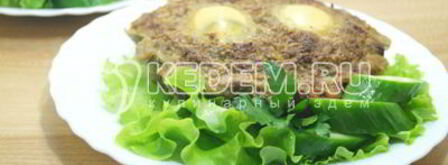 мясное суфле с яйцом пасхальное. Шаг 7