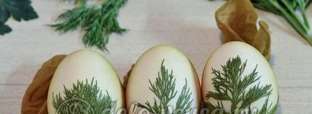 пасхальные яйца с листочками. Шаг 6
