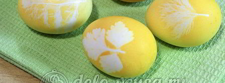 пасхальные яйца с листочками. Шаг 9