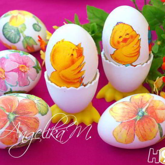 Рецепт пасхальных яиц в стиле декупаж