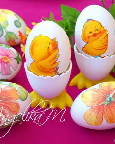 Пасхальные яйца в стиле декупаж