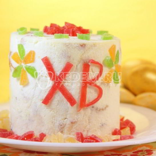 Рецепт творожной пасхи с курагой
