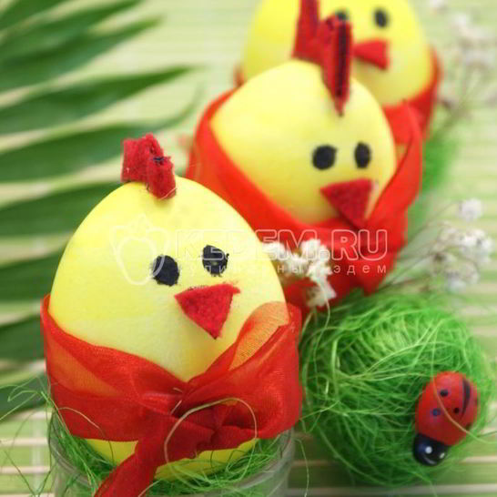 Рецепт яиц пасхальных цыплятки