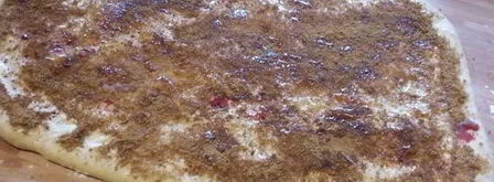 сладкая вертушка с пудингом и малиной. Шаг 6